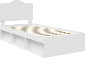 vidaXL Σκελετός Κρεβατιού Λευκό 90 x 190 cm Στερεά ξυλεία πεύκου