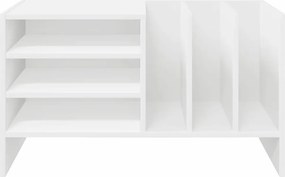 vidaXL Ντουλάπι δίσκων βινυλίου με ράφι Λευκό 78,5 x 35 x 45 εκ