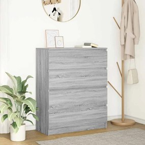 Sideboard Grey Sonoma 80x35x99 cm Ξύλινο μηχανουργικό ξύλο - Γκρι