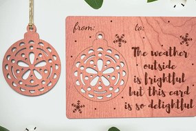 Σετ των 3 Intra απο ξύλο plywood 3mm-4mm πάχος Χριστουγεννιάτικο στολίδι Σχέδιο Δίασταση 8x8 cm INTRAFABR-75888218