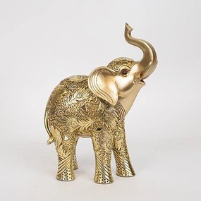 Διακοσμητικός Ελέφαντας 752-11549 22x11x30cm Gold Estheti Home Πολυρεσίνη