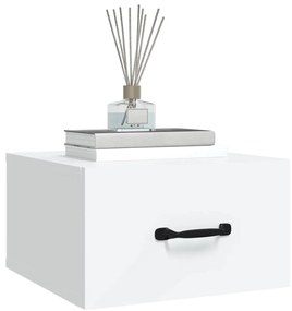 vidaXL Κομοδίνα Επιτοίχια 2 τεμ. Λευκά 35x35x20 εκ.