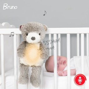 Βρεφικό Αρκουδάκι Bruno με εγγραφή φωνής &amp; λευκούς ήχους ZA-BRUNO-01 Zazu