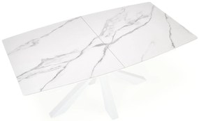 VIVALDI extension table white marble, leg white DIOMMI V-CH-VIVALDI-ST