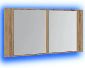 vidaXL Καθρέφτης Ντουλάπι Αρτισιανή Δρυς 90x12x45 εκ. Επεξ. Ξύλο