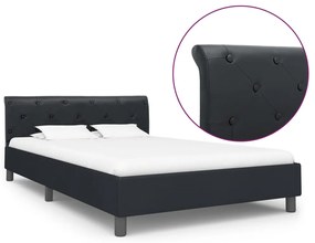 vidaXL Πλαίσιο Κρεβατιού Μαύρο 140 x 200 εκ. από Συνθετικό Δέρμα