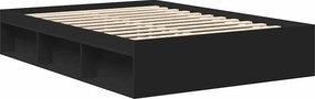 vidaXL Πλαίσιο Κρεβατιού Μαύρο 120 x 190 εκ. Small Double