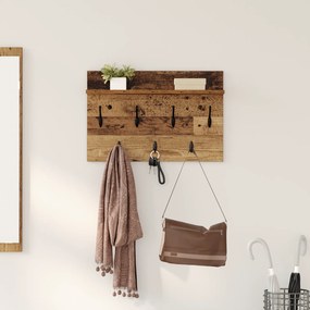 vidaXL Τοίχου Κρεμάστρα Παλαιό ξύλο 60 x 40 x 12 cm Επεξεργασμένο ξύλο