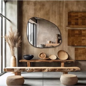 Stewehome Ασύμμετρος καθρέφτης τοίχου από γυαλί 75x55 cm