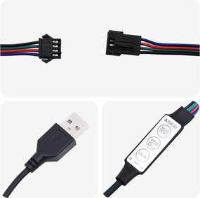 vidaXL Λωρίδα LED 55 cm Πολύχρωμο PVC