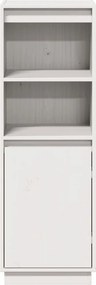 vidaXL Ντουλάπι Ψηλό Λευκό 37 x 34 x 110 εκ. από Μασίφ Ξύλο Πεύκου