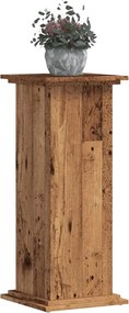 vidaXL Βάσεις Φυτών Όψη Παλαιού Ξύλου 33x33x80 εκ. Επεξ. Ξύλο
