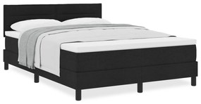 vidaXL Κρεβάτι Box Spring με Στρώμα  Μαύρο 160x200 εκ. Υφασμάτινο