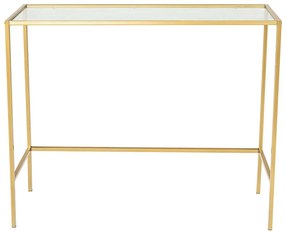Κονσόλα Canvas 706CLN1122 100x30x80cm Gold Metal, Glass