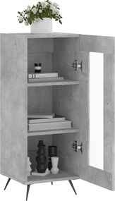 vidaXL Ντουλάπι Γκρι Σκυροδέματος 34,5x34x90 εκ. Επεξεργασμένο Ξύλο