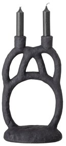 Κηροπήγιο Ramina 17,5x29x12,5cm Black Πολυρεσίνη Bloomingville Polyresin