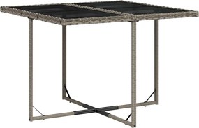 vidaXL Σετ Τραπεζαρίας Κήπου 5 τεμ. Γκρι Συνθ. Ρατάν με Μαξιλάρια