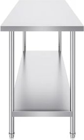 VEVOR Stainless Steel Work Prep Table Commercial Worktable Food Prep 24x72x34in