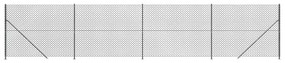 Συρματόπλεγμα Περίφραξης Ανθρακί 1,6 x 10 μ. με Βάσεις Φλάντζα - Ανθρακί