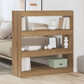 vidaXL Βιβλιοθήκη artisan δρυς 100 x 30 x 103 εκ. Επεξεργασμένο ξύλο