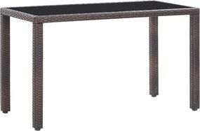 vidaXL Σετ Τραπεζαρίας Εξ. Χώρου 5 τεμ. Καφέ Συνθ. Ρατάν με Μαξιλάρια