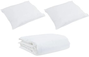 vidaXL Διπλωμένη Κουβέρτα Όλων των Εποχών 2 pcs Λευκό 135 x 200 cm