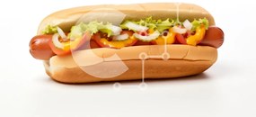 Σετ των 2 Intra Συλλεκτικό Ξύλινο Παζλ Plywood  4mm - Νόστιμο χοτ ντογκ με γαρνιτούρες Σε Ξύλινο Κουτί - Διαστάσεις: 10x10 cm – 25 κομμάτια