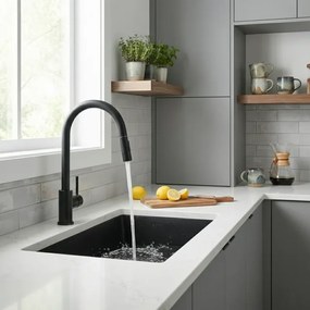 Tema MF 8910 Black Matt – Μπαταρία Κουζίνας με Ντους