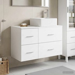 vidaXL Σετ Επίπλων Μπάνιου 2 τμχ. Λευκό Επεξεργασμένο Ξύλο