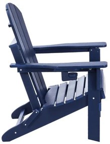 VEVOR Adirondack Chair Plastic Set of 2 All-Weather Folding Fire Pit Navy Blue