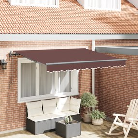 vidaXL Σκηνίτσα Αναδιπλούμενη Καφέ 350 x 200 cm Πολυεστέρας, Αλουμίνιο
