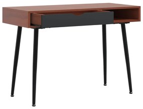 vidaXL Γραφείο Υπολογιστή με Συρτάρι Καφέ 110x50x75 εκ. Επεξεργ. Ξύλο
