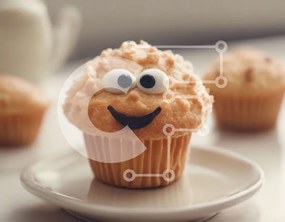 Σετ των 2 Intra Συλλεκτικό Ξύλινο Παζλ Plywood 4mm - Googly Eyes Cupcake με φλιτζάνια τσαγιού Σε Ξύλινο Κουτί - Διαστάσεις: 10x10 cm – 25 κομμάτια