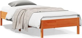 vidaXL Σκελετός Κρεβ. Χωρίς Στρώμα Καφέ Κεριού 90x200 εκ Μασίφ Πεύκο