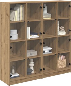 vidaXL Highboard 2 pcs Artisan Oak 68 x 37 x 142 εκ Επεξεργασμένο ξύλο