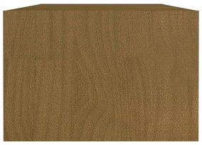 vidaXL Τραπεζάκι Σαλονιού Καφέ Μελί 110x50x34 εκ από Μασίφ Ξύλο Πεύκου