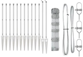 vidaXL Στύλος Περιφράξεων Γαλβανισμένο 25 x 0,8 m Ατσάλι