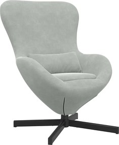 vidaXL Κάθισμα-αυγό Ανοιχτό γκρι 63 x 73 x 90 εκ Βελούδο