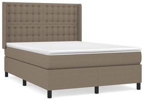 ΚΡΕΒΑΤΙ BOXSPRING ΜΕ ΣΤΡΩΜΑ TAUPE 140X190 ΕΚ. ΥΦΑΣΜΑΤΙΝΟ 3131749