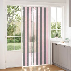 vidaXL Κουρτίνα εντόμων Chenille Ασημί Γκρι και Ροζ 100 x 220 cm