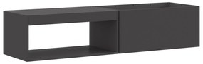 vidaXL Μαντεμένια Φωτιά με Αποθήκη Ξύλων Μαύρη 160x45x35 εκ. Ατσάλι