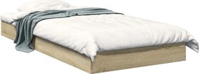 vidaXL Κρεβάτι δαπέδου Sonoma Δρυς 80 x 200 cm Επεξεργασμένο Ξύλο
