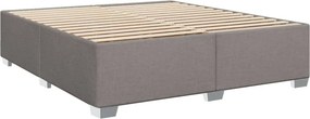 vidaXL Κρεβάτι Boxspring με Στρώμα Taupe 180x200 εκ. Υφασμάτινο