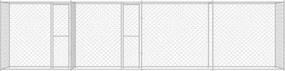 vidaXL Κλουβί σκύλου Ασημί 800 x 200 x 200 εκ. Επικαλυμμένος Χάλυβας
