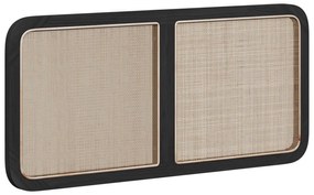 vidaXL Κεφαλάρι με κεφαλάρι Μαύρο 120 x 55 x 3 εκ. Ρατάν