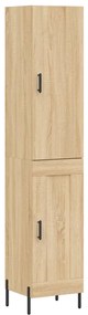 vidaXL Μπουφές Sonoma δρυς 34,5 x 34 x 180 εκ. από Επεξεργασμένο Ξύλο