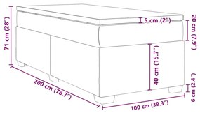 Κρεβάτι Boxspring με Στρώμα Ροζ 100x200 εκ. Βελούδινο - Ροζ