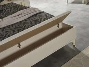 Stewehome Μοντέρνο Λευκό Σετ Κρεβατοκάμαρας 160x200x105 cm