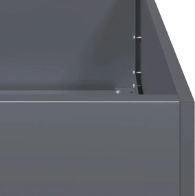 vidaXL Ζαρντινιέρα Ανθρακί 40x40x30 εκ. από Χάλυβα