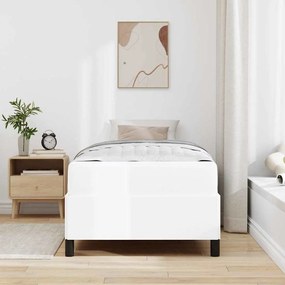 vidaXL Σκελετός Κρεβατιού με στρώμα Λευκό 80 x 200 cm ύφασμα